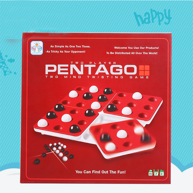 Douyin with the same net red rotating five pieces children's black and white chess pieces portable student parent-child puzzle game toys