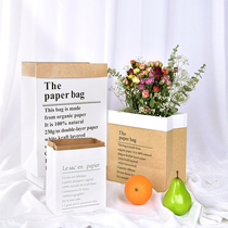 Nordic English Kraft paper hug bag storage bag creative ins Wind Valentines Day dry flower gift bag holiday gift