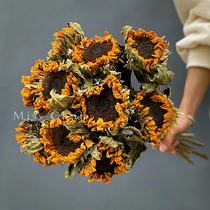 Sunflower dry bouquet home living room withered branches decoration diy material Yunnan base air-dried mini real flower