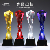Creative Creative Crystal Trophy Customized Crystal Medals Excellent Staff Trophy Gift