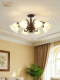 American simple chandelier, living room lamp, European retro restaurant study lamp, antique style LED bedroom entrance chandelier