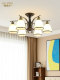 American-Style Living Room Ceiling Chandelier, Simple Dining Room and Bedroom Ceiling Lamps, Retro Low-Floor Modern Study Lamps
