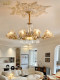American-Style All-Copper Chandelier for Living Room, French-Style Light Luxury Dining Room Lamp, European-Style Simple Led Chandelier for Bedroom and Study