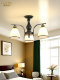 American-Style Living Room Ceiling Chandelier, Simple Dining Room and Bedroom Ceiling Lamps, Retro Low-Floor Modern Study Lamps