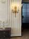 New American-Style All-Copper Wall Lamp, Simple Living Room Tv Background Wall Lamp, Retro Bedroom Bedside Corridor Wall Lamp