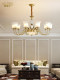New American-Style All-Copper Living Room Chandelier, European-Style Retro Dining Room and Bedroom Lamp, French-Style Light Luxury Minimalist Study Room Chandelier