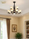 American-Style Chandelier, Living Room Lamp, Bedroom, Study, Hall, European-Style Retro Country-Style Iron Art, Modern Simple Dining Room Chandelier