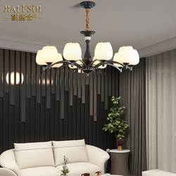 American-Style All-Copper Minimalist Living Room Chandelier, Modern Light Luxury Dining Room, French-Style Bedroom, European-Style Retro Hall Pendant Light