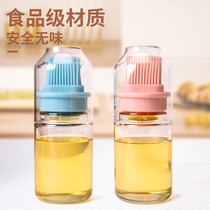 Silicone oil brush with bottle Kitchen pancake brush oil brush household high temperature resistant oil bottle food grade brush oil bottle artifact