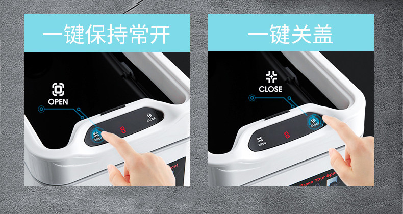 卫生间垃圾桶智能感应家用带盖厕所三合一马桶刷一体有盖拉圾筒桶详情4