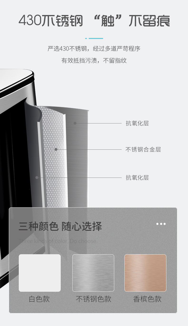 卫生间垃圾桶智能感应家用带盖厕所三合一马桶刷一体有盖拉圾筒桶详情12