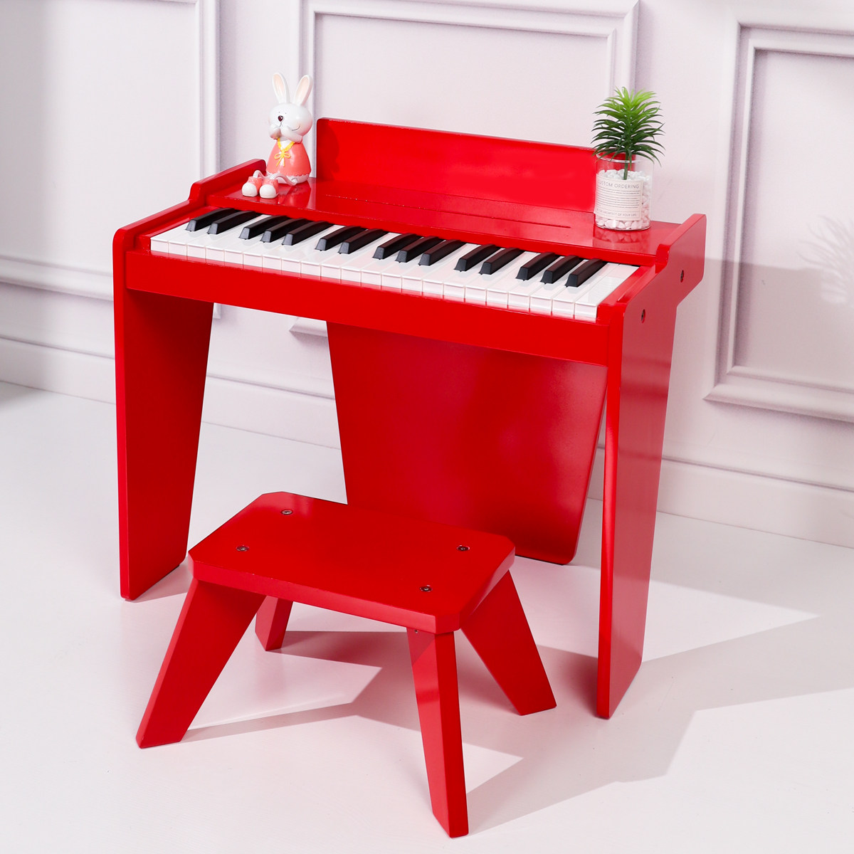 37 - key children's piano wooden baby can play early teaching intelligent music toys beginners home electronic piano