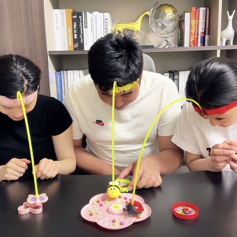 Little Bee Honey Magnetic Beads Fishing Toy Puzzle Early Education Color Cognition Parent-Child Interactive Desktop Game Toy