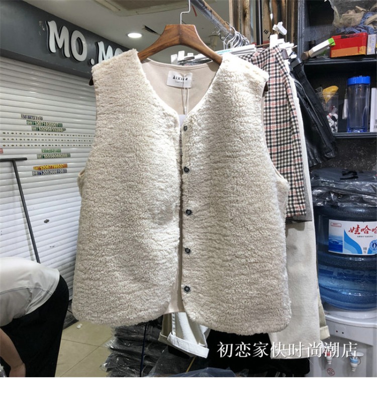 Châu Âu ga mùa thu giản dị vest vest nữ phiên bản Hàn Quốc của áo vest không tay ngắn cổ tròn vest vest áo vest nữ hàng hiệu