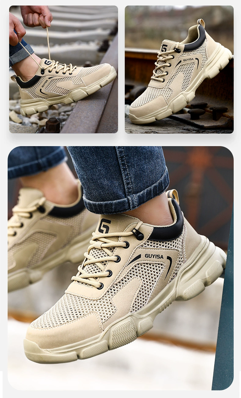 Labor protection shoes for men, lightweight men's shoes, anti-smash and anti-puncture, men's safety electrician insulated steel toe, ultra-light old protective steel plate