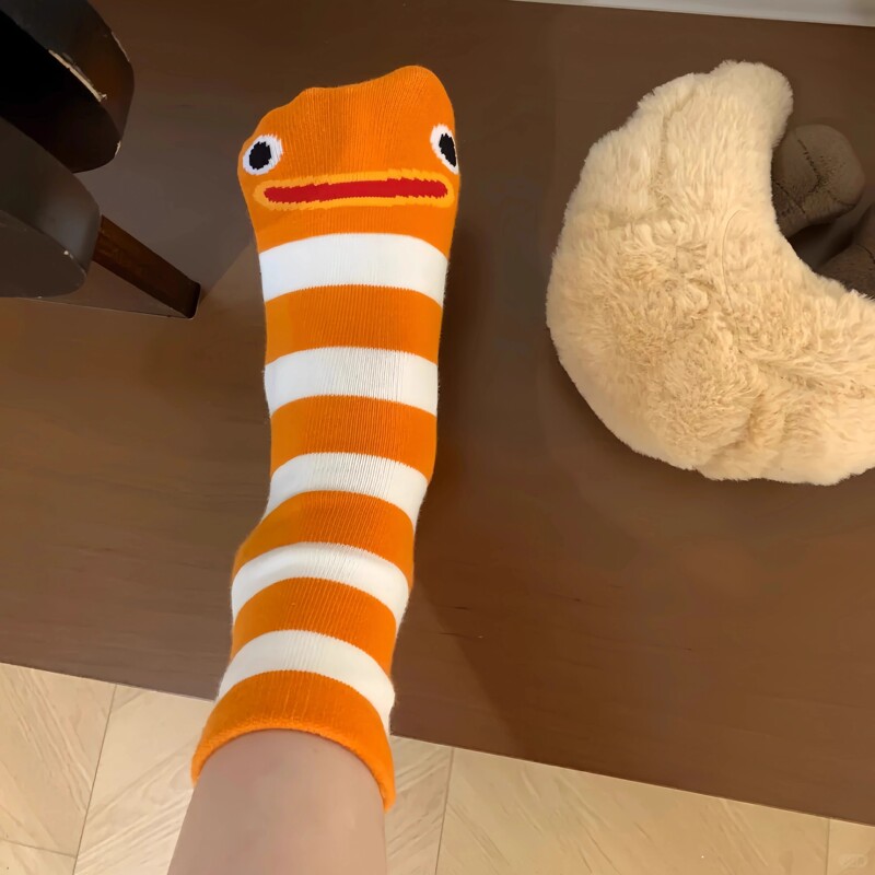 Garden Eel Socks for Women 2026 New Popular Spring/Summer Thin Mid-Calf Socks ins Trendy Cute and Quirky Long Socks