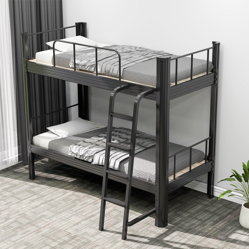 Apartment bed steel shelf bed single bed thickened bunk bed student dormitory staff high and low bed iron bed