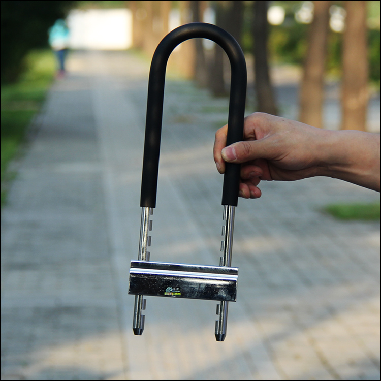 Glass door U-shaped lock burglar-proof handle lock with double door mortise lock shop security door lock anti-hydraulic cut