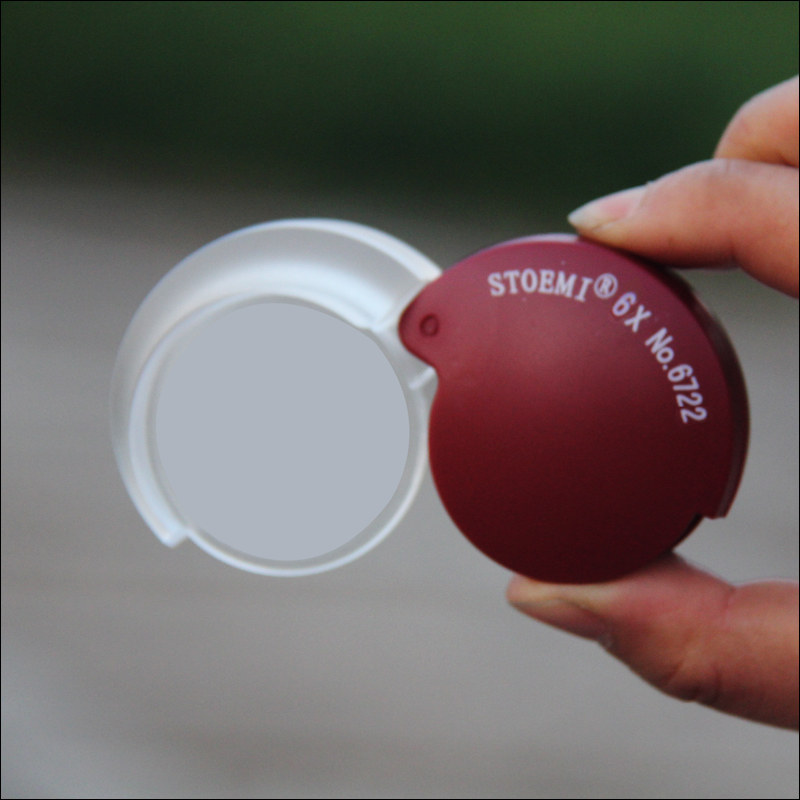 Thinking Multibeauty Handheld magnifying glass high-definition portable 6 times Watches Folded magnifying glass Elderly reading mirror Jewelry Mirror