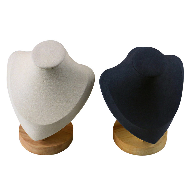 Upscale Flannel Necklace Rack Jewels Jewellery Containing Display Shelf Solid Wood Display Props Upright Portrait Shop Windows