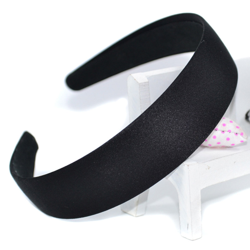 Wig hair band female Korean style retro simple wide-brim hair band Black fabric hair clip hair band hair jewelry headdress
