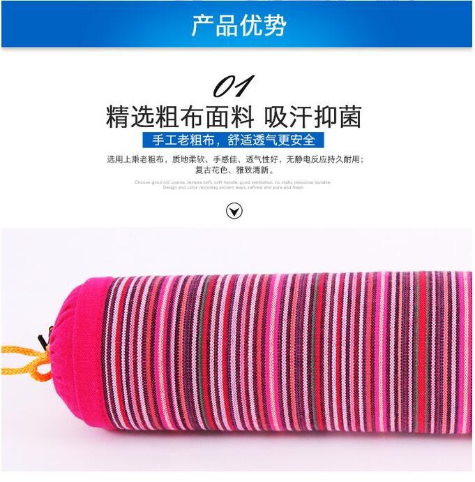 38 * 8cm vải thô cũ gối cổ tử cung chăm sóc sức khỏe gối tròn gối kẹo gối kiều mạch gối gối vải thô - Gối gối cao su non kymdan