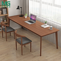 Double Desk Solid Wood Computer Desk Home Strip Desk Desk Simple Modern Table Bench Desk Chair