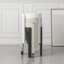 Home Plastic Stools Modern Minima Thickened stack Windmill High Footstool Table Bench Spare Chair