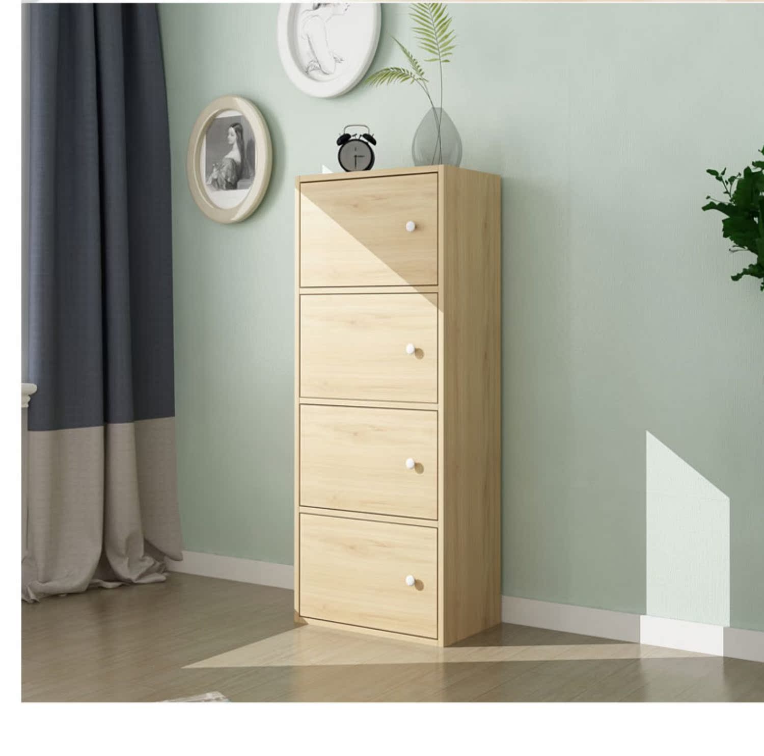 Đơn giản và hiện đại lưu trữ tủ sách kết hợp miễn phí tủ tủ Locker trẻ em giành được một tủ sách nhỏ với cửa ra vào - Buồng tủ nhựa trẻ em 5 tầng
