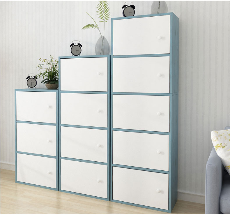 Tủ sách sáng tạo hiện đại đơn giản tủ sách kết hợp miễn phí sinh viên Tủ sách đơn giản phòng khách tầng lưu trữ tủ trẻ em - Kệ kệ để giày dép