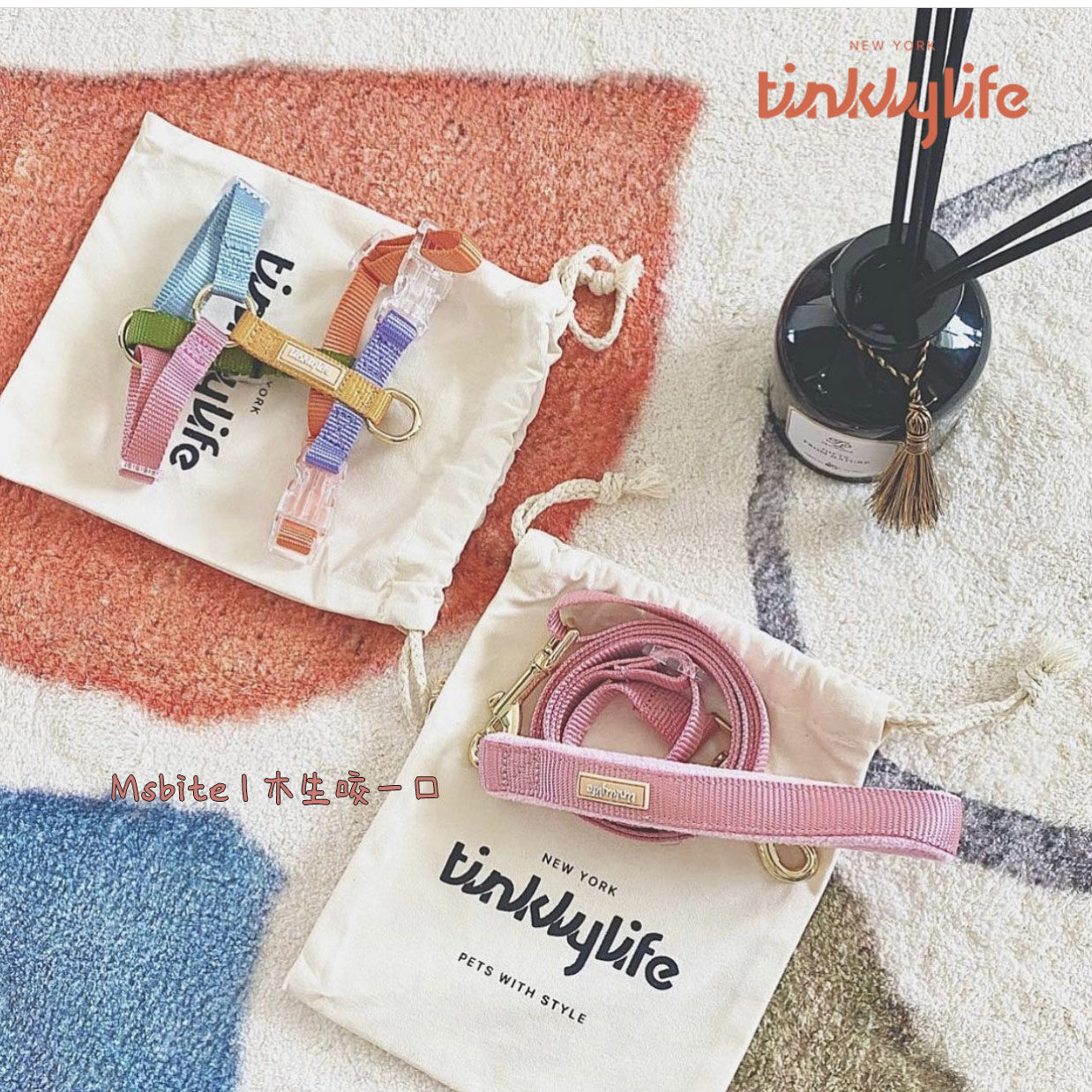 Tinklylife Rainbow Chest Back Teddy Fardou West Highlands Ins out of traction rope workout typeface Breast Cuddling bag