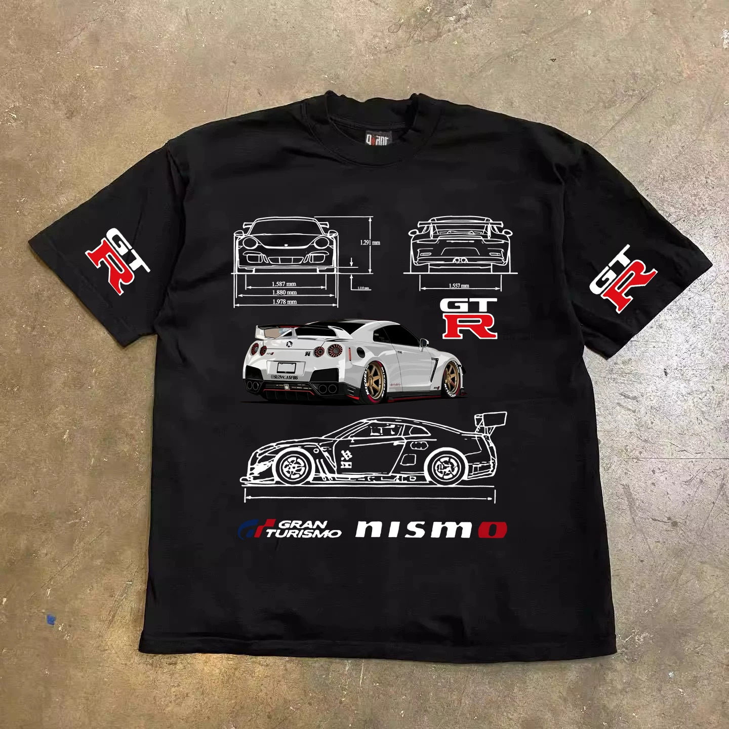 Хлопковая футболка с racing car, 260 грамм, американский стиль, новая коллекция