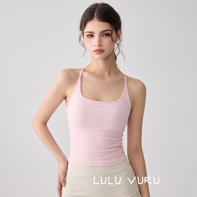 Lulu Vuru Sports Bra Women's Yoga Backless Fitness Vest Covering Side Breasts Pilates Training Suit Set Lulu Vuru Sports Bra Women's Yoga Backless Fitness Vest Covering Side Breasts Pilates Training Suit Set