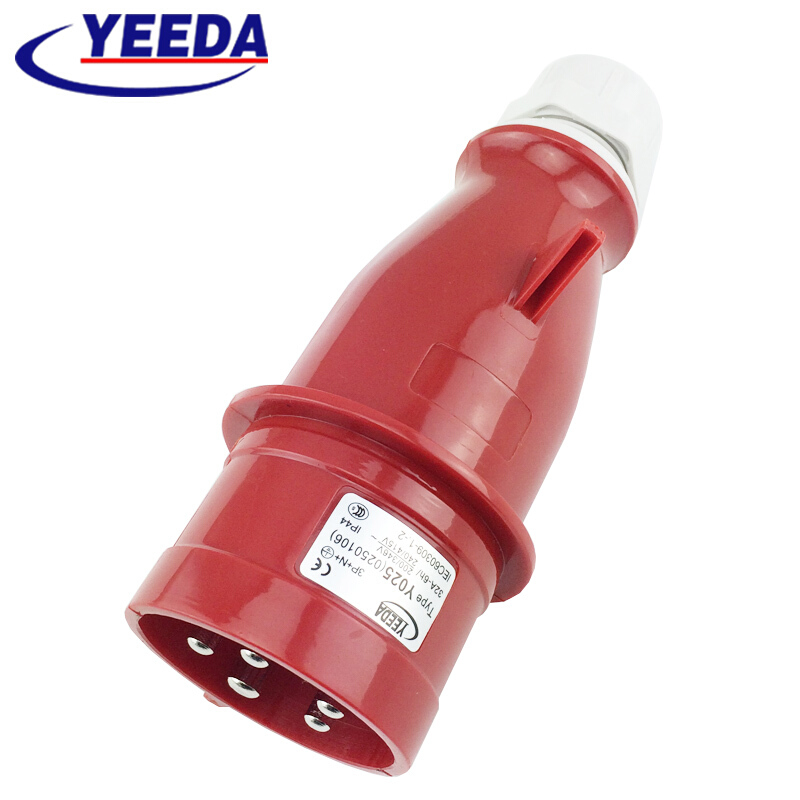 YEDA Yida 32A industrial connector waterproof industrial plug socket IP44 3P N E three-phase five core