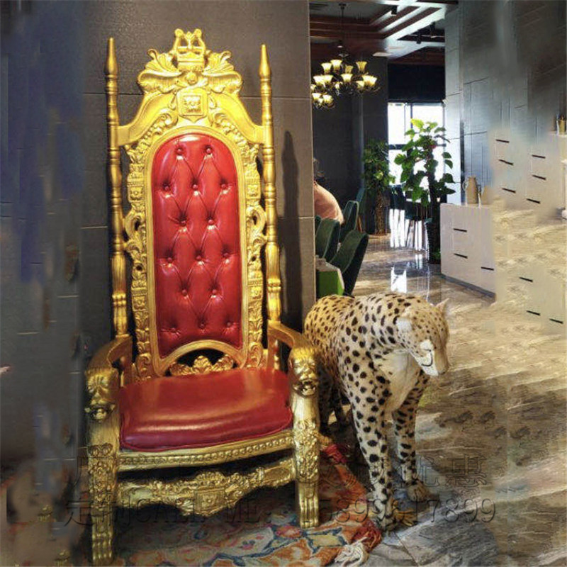 Dragon Chair Fiberglass Image Props Tennis Red King Princess Eu Style Extravagant Emperor Chair Assembled Sofa Pull Clasp