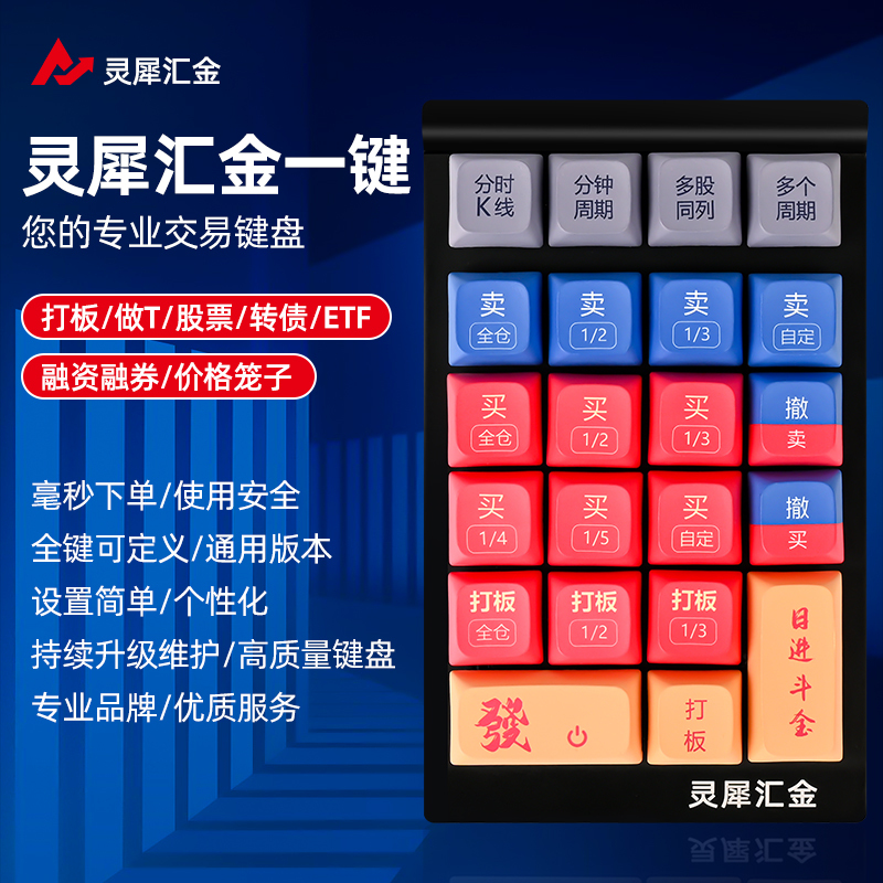 Huijin One-Touch Stock Trading Keypad for Stocks, Mutual Funds, Convertible Bonds, and T-Trading, a Special Keyboard for Quick Trading and Order Placing
