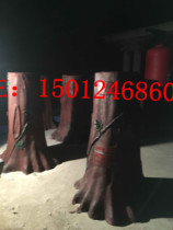FRP imitation stump barrel outdoor tourist area imitation root wooden box shape sculpture resin creative trash can