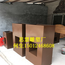 Specializing in the production of glass fiber reinforced plastic flower pot sculpture hotel fashion resin art flower pot decoration creative flower box flower Ware