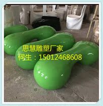 Specializing in the production of glass fiber reinforced plastic abstract seat sculpture personality bone bench rest seat shopping mall beautiful Chen flower pot