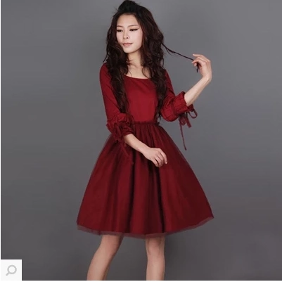 Pháo hoa ZG2018 Mùa hè Sản phẩm mới của phụ nữ Ngọt ngào ban đầu Áo dài ba phần tư cổ tròn Magic Peach - Sản phẩm HOT