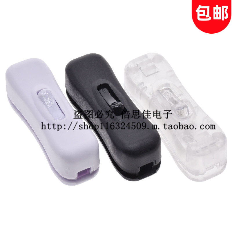 Online switch 304 white black transparent bed head lamp wiring switch universal power wane switch