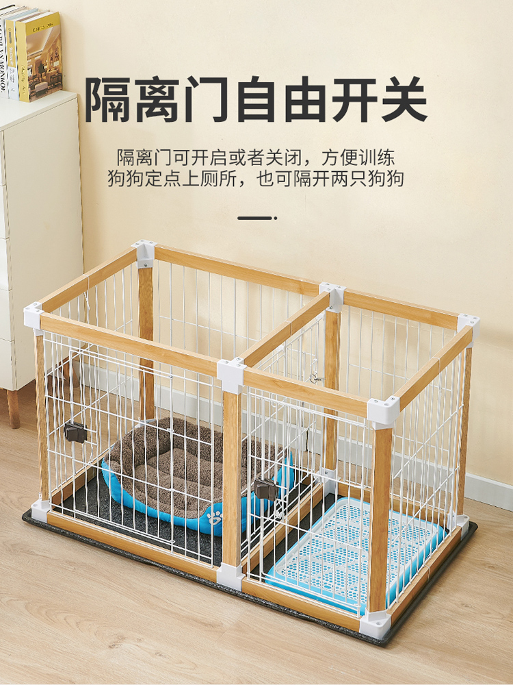 Exported to Japan indoor dog cage wooden dog fence one room one hall toilet separation small and medium dog fence partition
