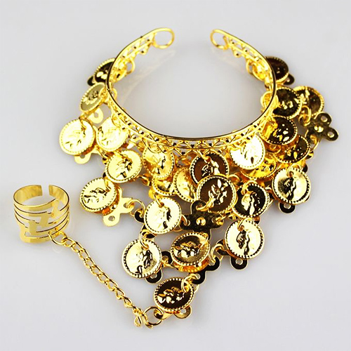 Fansha Mei Yi Belly dance Belly dance Hand chain Necklace Jewelry Jewelry ring Hand chain bracelet
