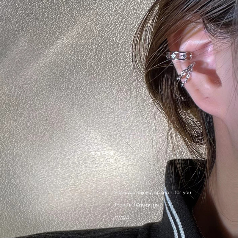 ToGetRich small crowddesign Sensation Chain Ear Clip Superior Sens Wind Personality Earbone Clips Without Ear Accessories