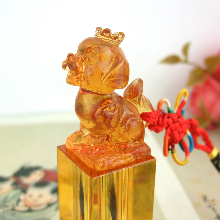 Pha lê thủy tinh Chó hoàng năm lưu niệm em bé tóc con dấu DIY tóc thai nhi sơ sinh dây rốn rụng răng sản xuất - Quà lưu niệm cho bé / Sản phẩm cá nhân quà sinh nhật cho bé gái 2 tuổi