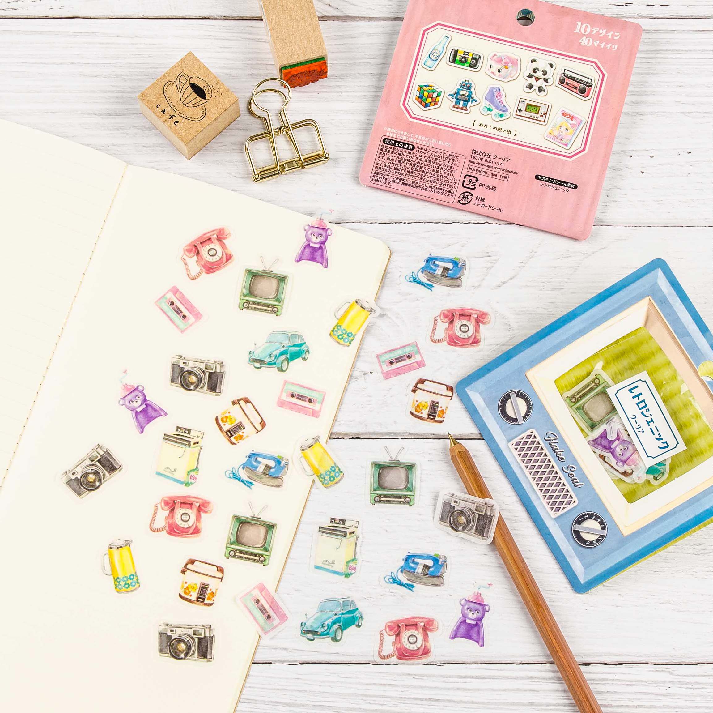 Almond Tofu Stationery Paved Retro QLia Sticker Packs Handbill Decorative Stickers