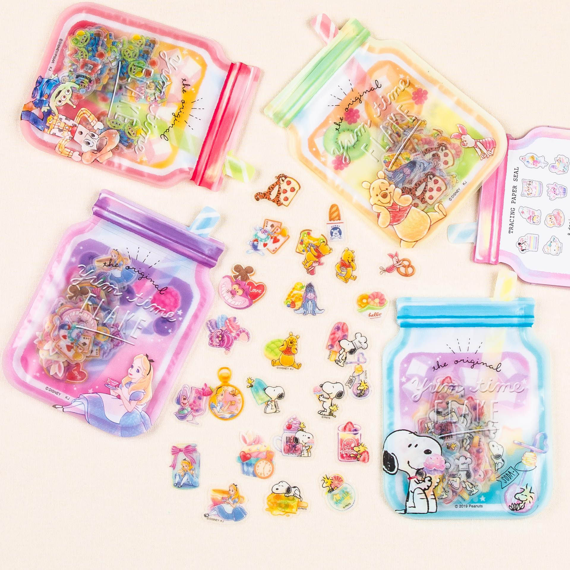 Japan Cute Cartoon Sticker Packs Small Moving Things Stickers Bag Handbill Figure Stickers