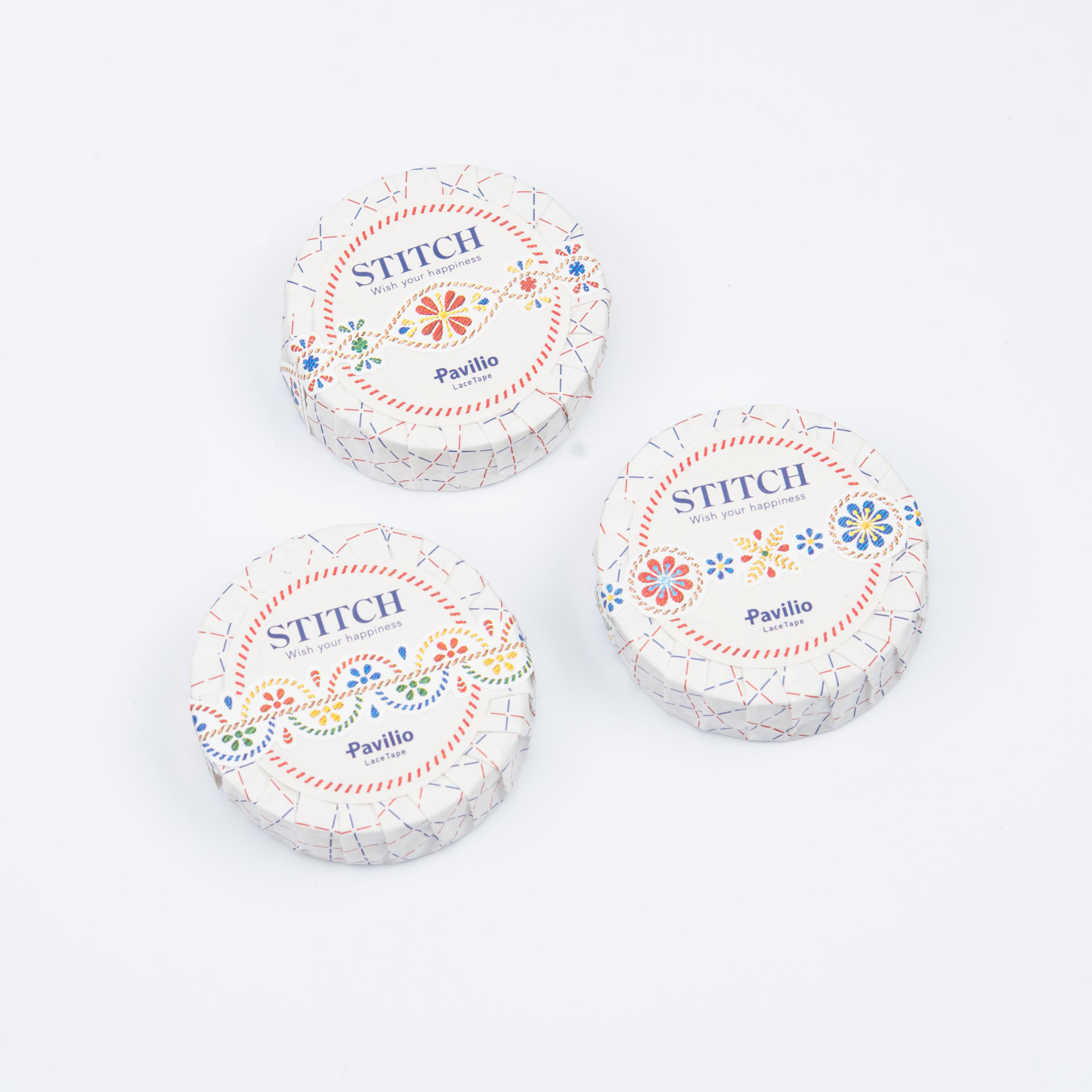 Japan's pavilio hand ledger decorated with Egyptian bronzed lace with lace-shaped paper adhesive tape