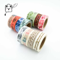 Almond Curd stationery laid text series and paper adhesive tape English digital letter formula Retro hand tent decoration
