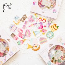 Japan Q-Lia little fresh and cute gold leaf frosted hand tent Japanese Diy sticker bag